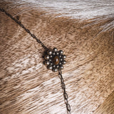 Multi Dot Tiger's Eye SS Necklace
