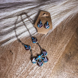 Carol Niha Handmade Half Blossom + Earring Set