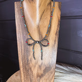 SS Multi Mix Bow Pearl Necklace