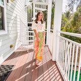 Mustard + Kiwi Challis Palazzo Pant