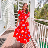 Hot Coral Floral Poplin Set | Sold as Separates