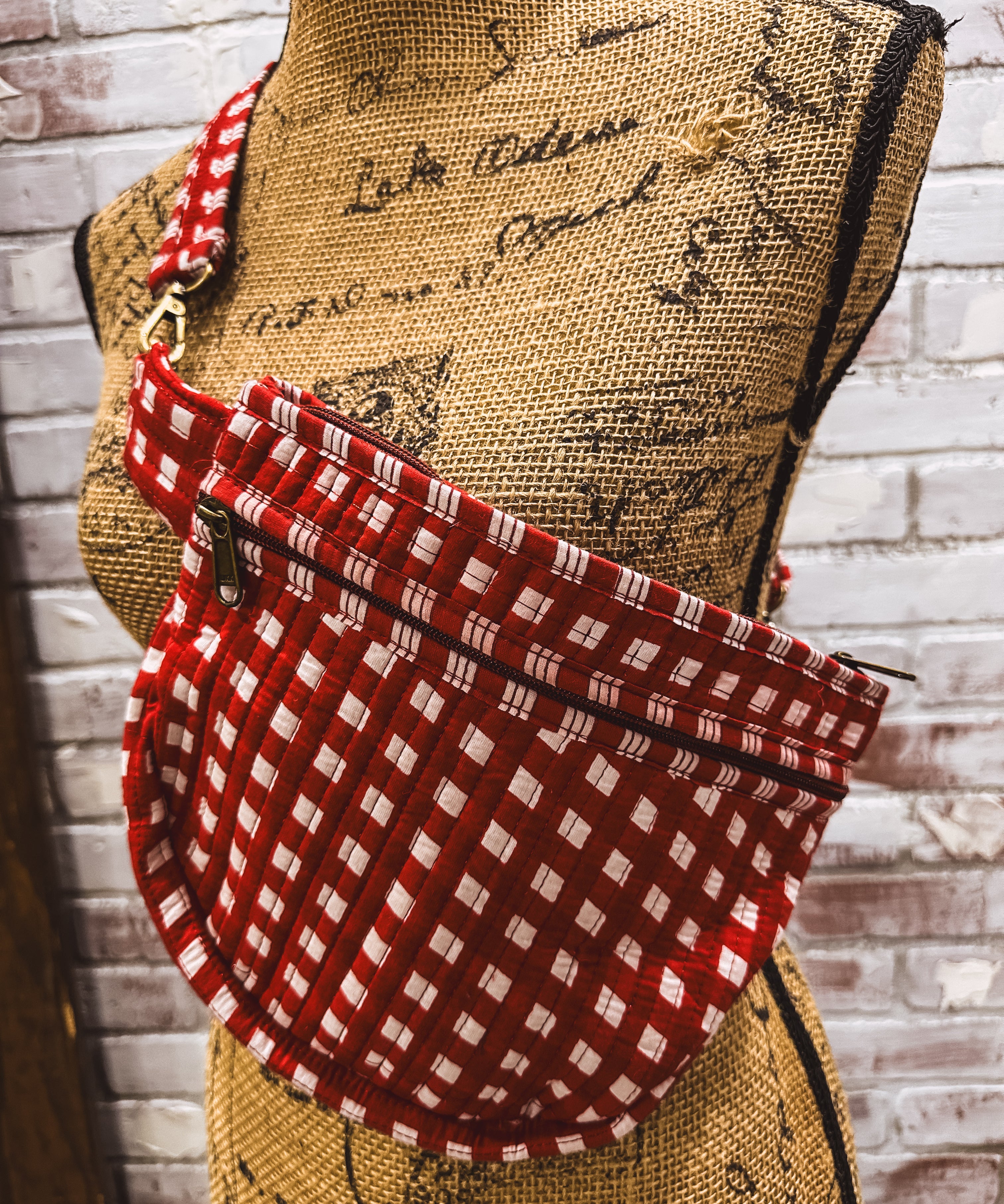 Gingham Quilted Bum Bag