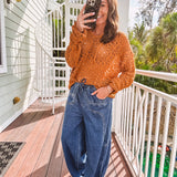 Loose Weave Knitted Pullover