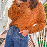 Loose Weave Knitted Pullover
