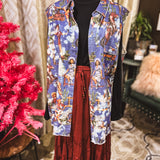 Maroon Cotton Gauze Tiered Skirt