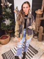 Olive Washed Layered Jacket