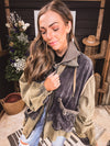 Olive Washed Layered Jacket
