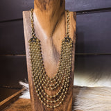 Adriella Necklace | Black Gold