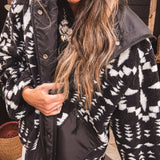 Black Combo Aztec Sherpa Jacket