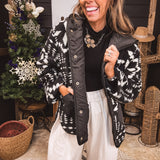 Black Combo Aztec Sherpa Jacket