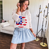Stars + Stripes Peace Woven Sweater