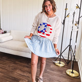Stars + Stripes Peace Woven Sweater