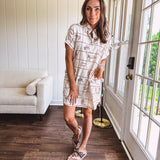 Cherrywood Cream Western Inspired Shirt Dress