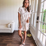 Cherrywood Cream Western Inspired Shirt Dress