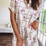 Cherrywood Cream Western Inspired Shirt Dress