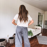Rustic Denim Barrel Pant