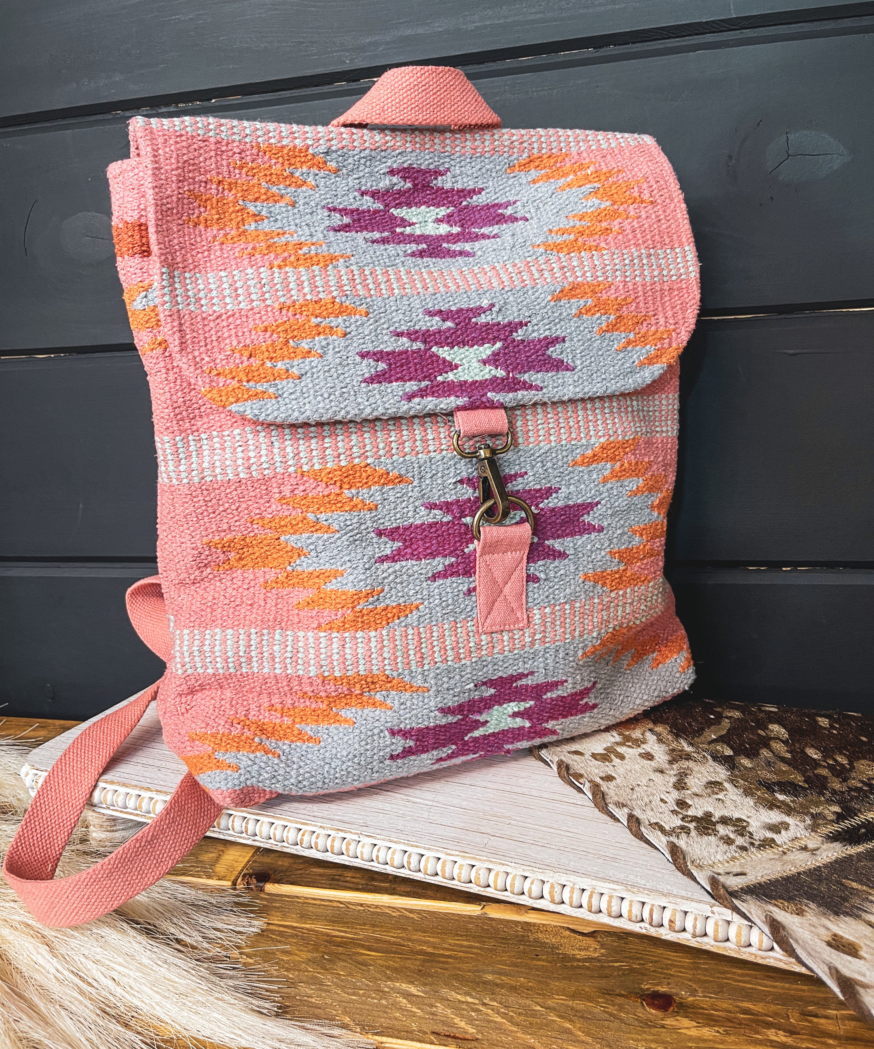 WOVEN AZTEC ALL PURPOSE BACKPAK