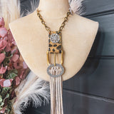 Buckle Belt Rhinestone Necklace