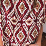 Crimson Ikat Blouse