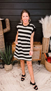 Black & White Stripe Mod Dress