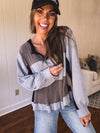Charcoal Colorblock Thermal Mix Long Sleeve