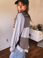 Charcoal Colorblock Thermal Mix Long Sleeve