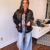 Black Paisley Jacquard Mix Shacket