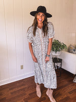 Cream Whimsical Leo Midi Button Front Dress