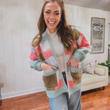 Simply Sweet Pastel Check Cardigan