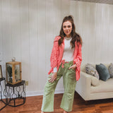 Wavy Crochet Hooded Lightweight Cardigan