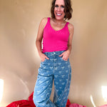 Soft, V neck front and back tank with thin straps. Available in many colors.