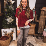 Chenille Terry Ultra Soft Woven Sweater Top