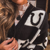 Horseshoe Check Cardi