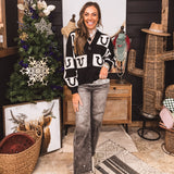 Horseshoe Check Cardi
