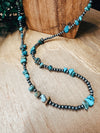 4MM 42" Turq Chip Necklace