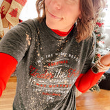 Under The Tree Green Bleached Tee