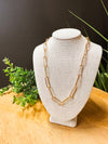 Paperclip Chain Hammered Simple Layering Necklace