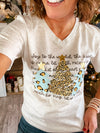 Oatmeal Joy To The World V Neck