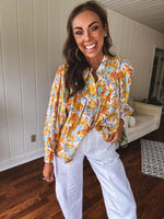 Banana + Blue Mix Print Blouse