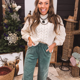 Smock Waist Linen Pant