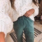 Smock Waist Linen Pant