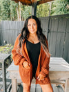 Caramel Woven Sweater Cardi