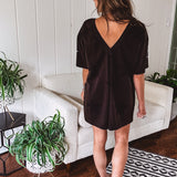 Black Washed Star Patch Romper