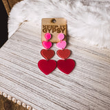 Acrylic Heart Drop Earring