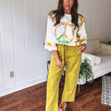 Mustard Green Twill Carpenter Pant
