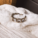 Glam Square Rhinestone Stretch Bracelet