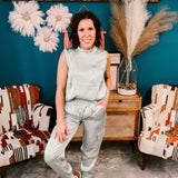 Sage Satin Cargo Jogger Pants