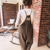 Washed Olive Thermal Jumpsuit Contrast Pocket