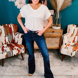 Ivory Bamboo V Neck T-Shirt