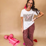Washed wine colored wide leg cargo pants with drawstring waist.